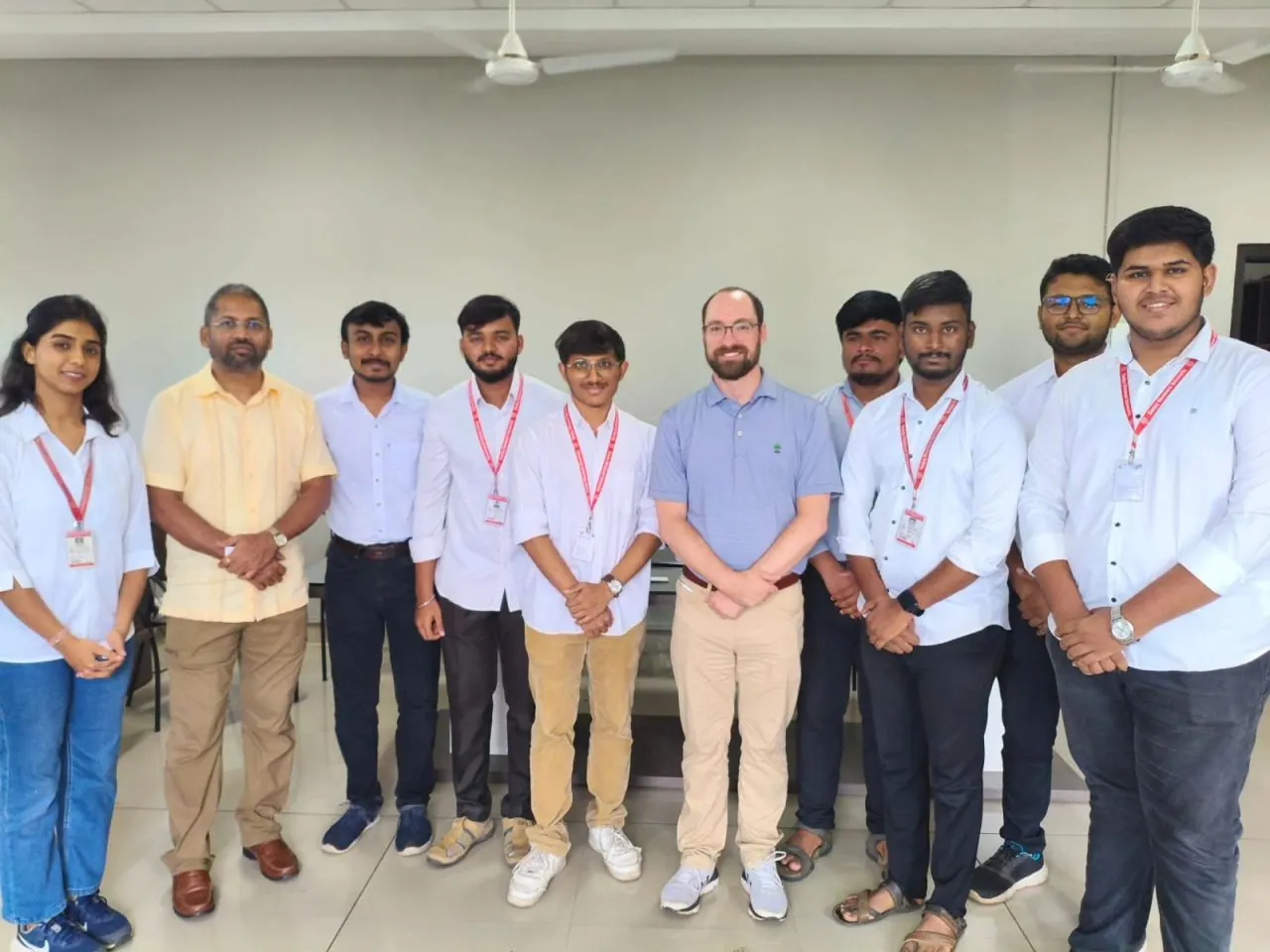 The NextIn team with David Curran of VSky Solutions during the visit