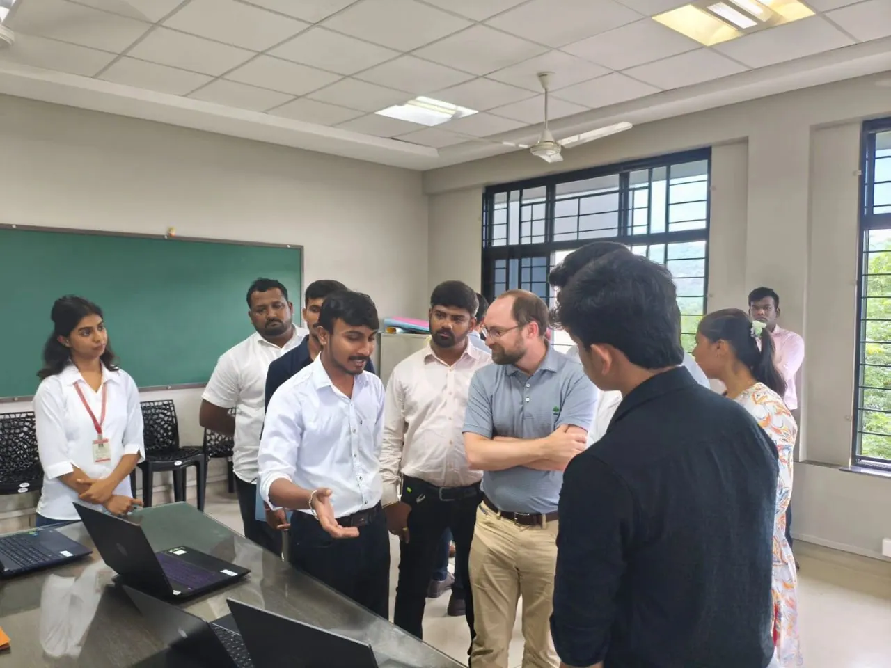 NextIn demonstrating its technology to David Curran and the VSky Solutions team, led by Co-Founder and CEO Prathamesh Halale